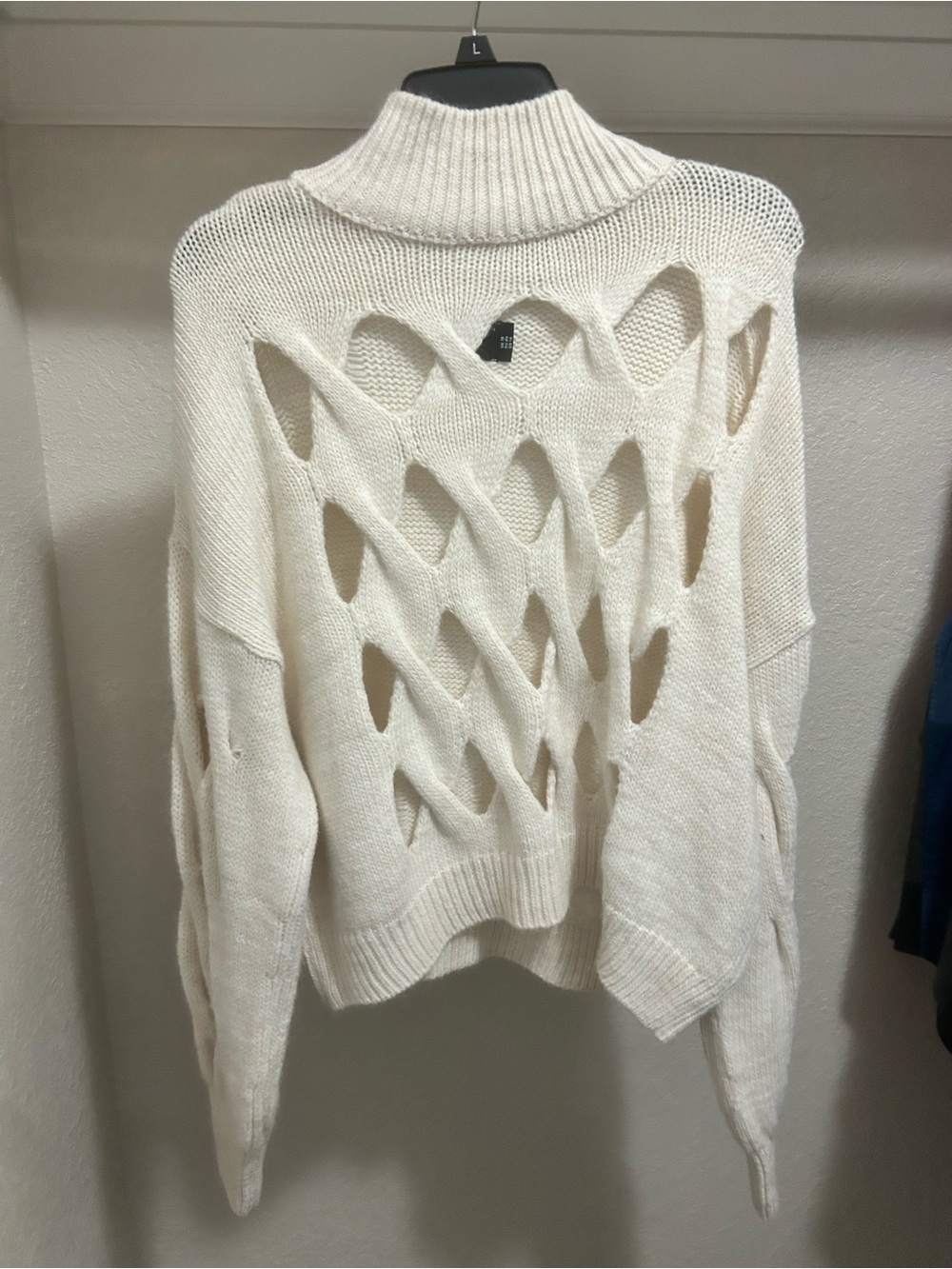 🍦Open-Knit Turtleneck Sweater - Cream 🍦